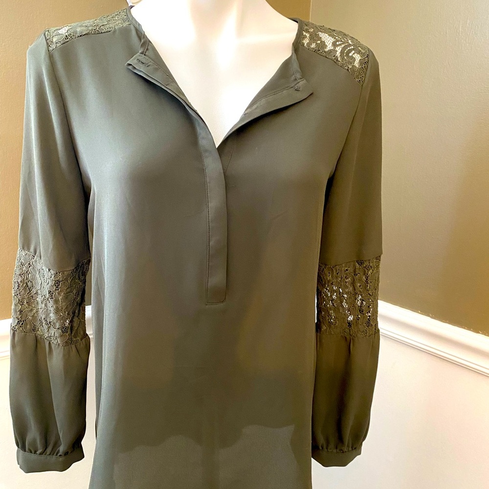 APT 9 Olive Colored Blouse